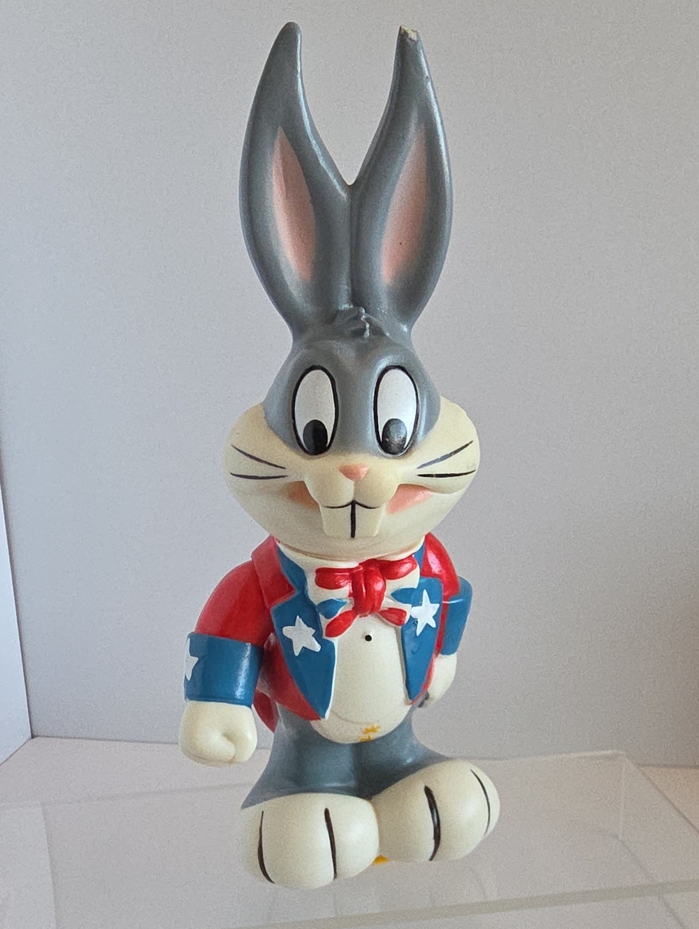 Vintage 1977 Warner Bros. Vinyl Bugs Bunny 7.5" Coin Bank